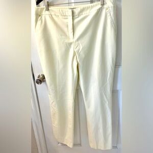 Dana Buchman Women's Classic Cream Trousers Size 16 Pants Lined Plus EUC